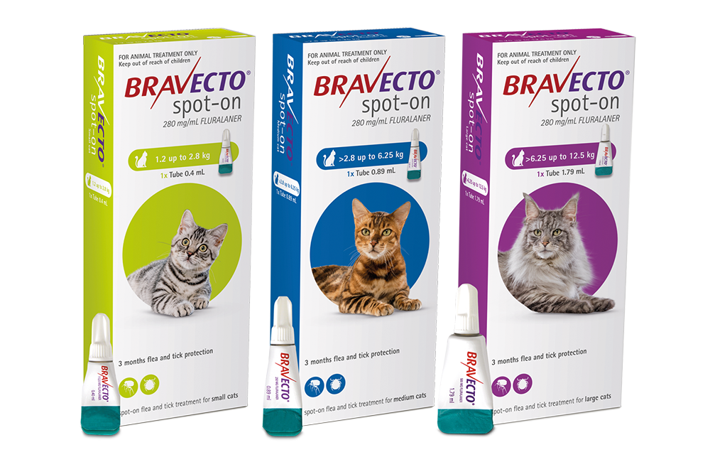 Bravecto Spot-on for Cats range
