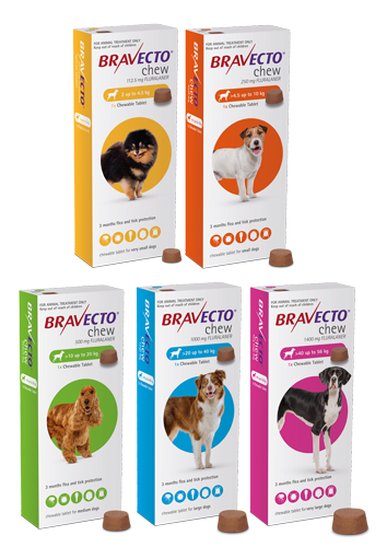 BRAVECTO Chew for Dogs range