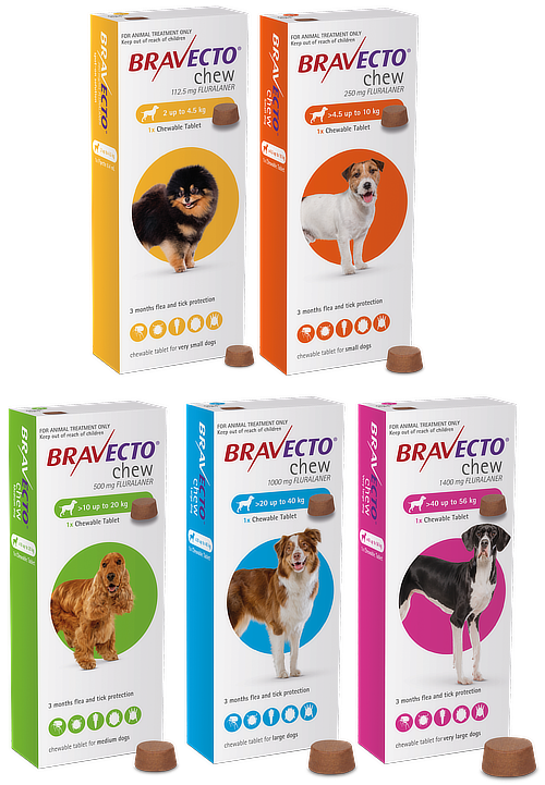 Bravecto Dog Chew Range